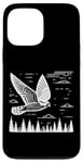 Coque pour iPhone 13 Pro Max Line Art Oiseau et ornithologue Common Nighthawk