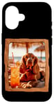 Coque pour iPhone 16 Vibes de plage pour chien avec cocktail et détente