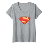 Superman Man of Steel New Solid S Shield T-Shirt avec Col en V