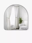 Umbra Hubba Arch Overmantle Wall Mirror, 92 x 87cm, Titanium