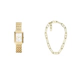 Fossil Women's Raquel Watch and Heritage Necklace, Gold-Tone Stainless Steel, Set