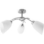 Activejet - Lustre classique suspension plafonnier nikita nickel triple 3xE27 pour salon