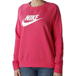 Nike W NSW ESSNTL Crew FLC HBR T-Shirt à Manches Longues Femme, Watermelon/(White), FR : XL (Taille Fabricant : XL)