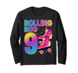 Rolling Into 9 years Let's Roll I'm Turning 9 Roller Skate Long Sleeve T-Shirt