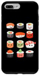 Coque pour iPhone 7 Plus/8 Plus Visages de sushis kawaii mignons type japonais de suchi amateur de nourriture