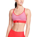 Under Armour Women's Limitless Low Sports Bra, Lipstick (691)/Black, X-Small