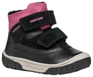 Geox Boy's B OMAR Girl WPF C Ankle Boot, Black/Fuchsia, 6 UK Child