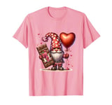 Pink Valentines Day Gnome Accessories Valentines Chocolate T-Shirt