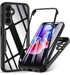 BESINPO Coque pour Samsung Galaxy A14, Samsung Galaxy A14 5g/4g Coque avec Protection D'écran, 360 integrale Antichoc Anti-Rayures écran Protection Case Etui Housse pour Samsung A14 -Noir