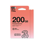 Three Mobile PAYG Voice SIM Pack - 200GB