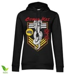 Hybris Cobra Kai Punch Patch Girls Hoodie (Black,XL)