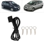 3,5 mm Audio Ingång Aux Kabeladapter med 4 Avtagbara Verktyg Ersättning för Ford Fiesta Mondeo Focus MK2 Transit Fusion