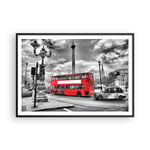 Affiche Poster 100x70cm Tableaux Image Photo Trafalgar square taxi londres Art