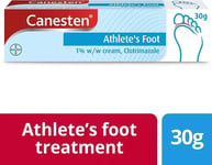 Canesten Dual Action Anti-Fungal Cream 30g Treatment Athletes Foot Jock Itch