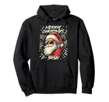 Merry Christmas Bruh Funny Cool Santa Pullover Hoodie