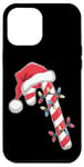 Coque pour iPhone 12 Pro Max Bonnet de Père Noël en forme de canne à sucre d'orge