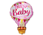 Ballonim® Ballon à air Chaud New Baby Rose env. 70 cm