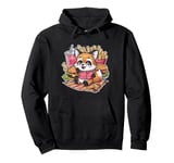 Kawaii fox loves fast food Pullover Hoodie