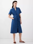 French Connection Zaves Chambray Midi Shirt Dress, Light Vintage