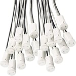 25 st G4-lamphållare G4-uttag Lampfäste med CeraFyc-hållare för G4 LED-halogenlampa, 10 cm kabel