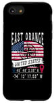 Coque pour iPhone SE (2020) / 7 / 8 East Orange Drapeau des États-Unis Coordonnées GPS East Orange