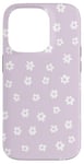 iPhone 14 Pro Pale Lilac White Ditsy Flowers Floral Pattern Case