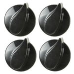 Belling Oven Cooker Hob Gas Flame Control Knobs (Black, Pack of 4)
