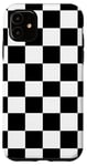 iPhone 11 Black and White Checkered Plaid Checkerboard Pattern Case Case