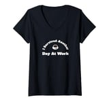 Womens I Survived Another Day At Work V-Neck T-Shirt