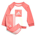 adidas Mixte bébé I 3slogo Jog Fl Pants Set, Top:hazy Rose/White Bottom:hazy Rose S21/White, 3 ans EU