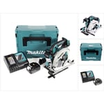 Makita DHS 680 RF1J Scie circulaire sans fil 18V Ø 165 mm + Boîtier MAKPAC 3 + 1x Batterie BL1830 3,0 Ah + Chargeur DC18RC