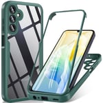 ottpluscase Samsung Galaxy A15 Phone Case,[Samsung A15 5G/4G Case Built-in Screen Protector] 360 Full Body Shockproof Military Grade Drop Protection Double-Sided Bumper Slim Phone Case Cover- Green