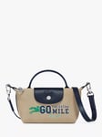 Longchamp Le Pliage Go the Extra Mile Pouch Bag, Beige