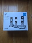 BT Advanced Z Trio Digital Cordless Phone Answering Machine Call Blocking Silver