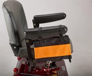 Mobility Scooter / Wheelchair armrest bag, from Ducksback Fluorescent