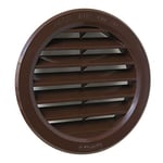 La Ventilazione T10M Grille de ventilation ronde en plastique marron à encastrer Diamètre 120 mm