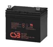 Csb Gp12340, Slutna Blybatterier (Vrla), 12 V, Svart, 34000 Mah, Iso 9001, Iso 14001, 10,5 Kg