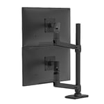 Ergotron LX - Mounting kit (tall pole, dual stacking arm) - for 2 LCD displays - matte black - screen size: up to 40" - desk-mountable