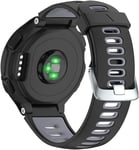 Replacement For Bracelet Garmin Forerunner 735xt/230/220/235/620/630 Boucle D'argent Noir + Gris[Alp234120]