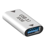 Rallonge USB C femelle vers USB 3.1 femelle Transferts rapide 10Gbps argent