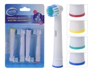 Lot De 4 Brossettes Compatibles Brosse À Dents Oral-b