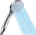 Pommeau de douche économe en eau avec tuyau de 2 m,Douchette à main haute pression avec 3 types de jets,Douche de douche pour bain (pommeau de douche,B (blanc) + Sibler))