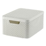 Curver Storage Box with Lid Style M 18L Creamy White