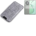 Felt case sleeve for Realme 12 5G grey protection pouch