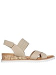 Skechers Desert Kiss Cross Strap Sandal - Natural Textile