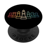 Échecs Vintage Figures D'échecs PopSockets PopGrip Adhésif