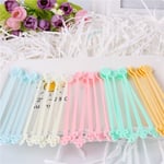 Milk Fruit Drinking Tools Stir Long Bar Plastic Coffee Spoon Candy Color