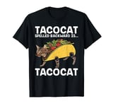 Taco & Cat T-Shirt - Tacocat Spelled Backward Is Tacocat T-Shirt