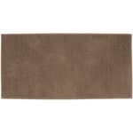 1001kdo - Tapis rectangle Tissé Uni Twist Chocolat 57 x 115 cm