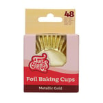 FunCakes Baking Cups Lot de 48 caissettes en papier pour muffins et cupcakes Doré métallisé Idéal pour cupcakes et muffins